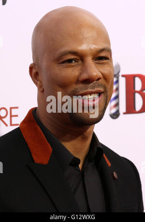 Celebrities attend BARBERSHOP: THE NEXT CUT premiere at TCL Chinese Theatre in Hollywood.  Featuring: Common Where: Los Angeles, California, United States When: 06 Apr 2016 Stock Photo