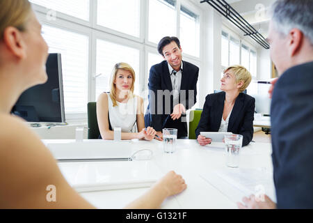 Team having discussion in business meeting in the office Stock Photo