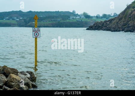 Looking out to sea from Traeth Bychan on Anglesey Stock Photo