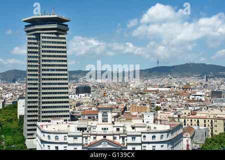 View from viewpoint of Columbus monument. Barcelona, Catalonia, Spain, Europe Stock Photo