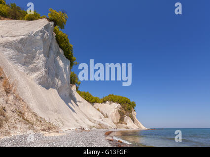 Chalk cliffs on the Rugen Island, Jasmund National Park, Mecklenburg Vorpommern region in Germany. Stock Photo