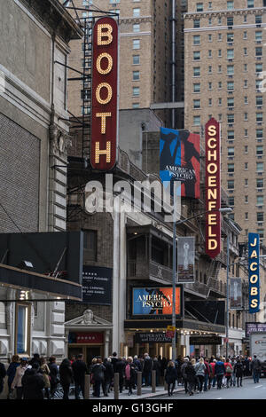 Broadway Theater Marquees, Times Square, NYC Stock Photo - Alamy