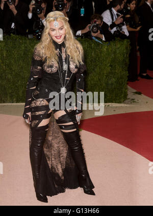 New York City, USA - May 2, 2016: Madonna attends the 2016 Met Gala Stock Photo