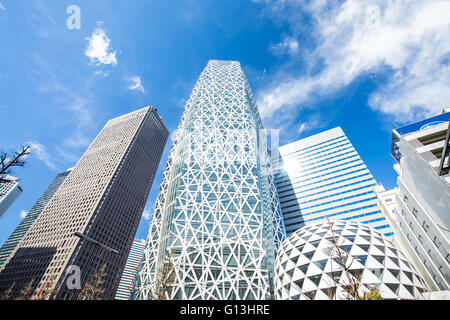 Tokyo, Japan - February 13, 2015: Shinjuku is a special ward located in Tokyo Metropolis, Japan. It is a major commercial and ad Stock Photo
