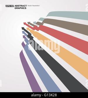 Sense of perspective arrows, growth meaning. Stock Vector