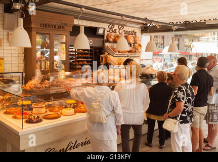 bakery bread customers spain alamy andalusia pastries marbella buying