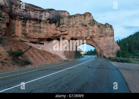 Red Canyon Tunnel on scenic byway 12 Stock Photo