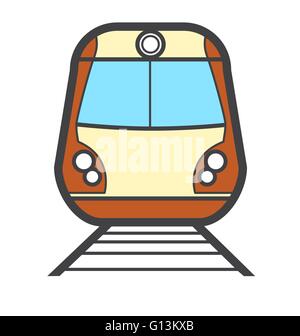 Vector illustration colorful train icon or logo Stock Vector