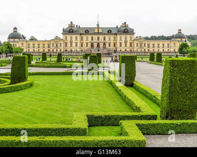 castle named Drottningholm Palace near Stockholm in Sweden Stock Photo