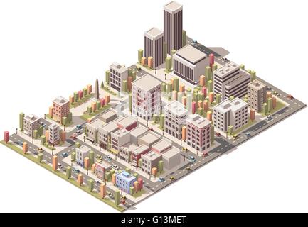 Vector isometric low poly city Stock Vector Image & Art - Alamy