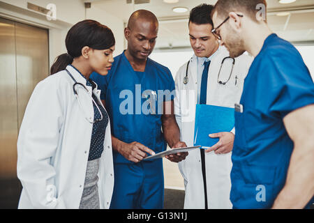 Medical team having a emergency meeting at hospital Stock Photo