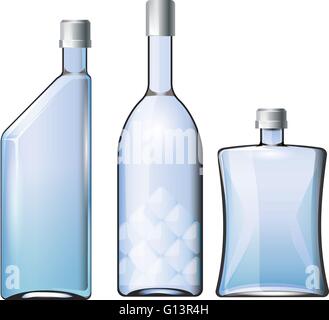 vector blank glass bottle for new design Stock Vector