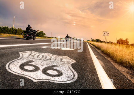 Route 66 road sign in Arizona USA Stock Photo