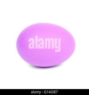 purple easter egg isolated on white background Stock Photo