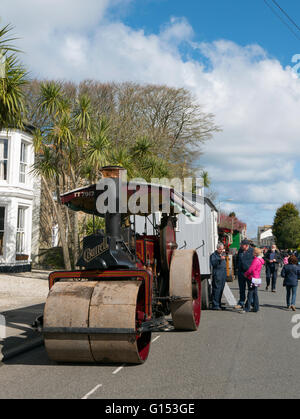 Steam engines in the annual Trevithick day parade in Camborne, Cornwall England UK. Stock Photo