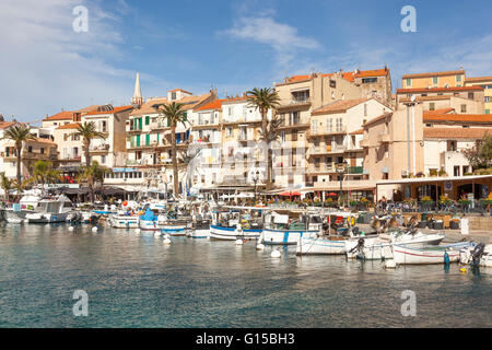 Calvi Harbour and waterfront buildings, Calvi, Haute-Corse, Corsica, France Stock Photo