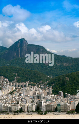 Ipanema and Corcovado, Rio de Janeiro, Brazil, South America Stock Photo