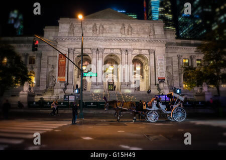 Public Library, New York City, United States of America, North America Stock Photo