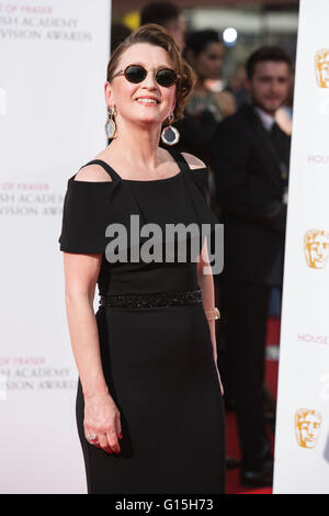 London, UK. 8 May 2016. Lesley Manville. Red carpet  celebrity arrivals for the House Of Fraser British Academy Television Awards at the Royal Festival Hall. Stock Photo