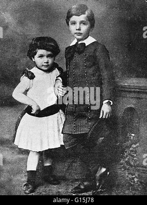 Albert Einstein and his sister Maria Stock Photo, Royalty Free Image ...