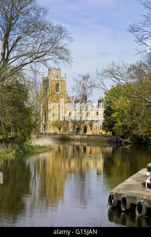 the church Hemingford Grey Stock Photo