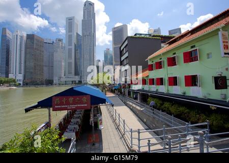 Boat Quay, Singapore, Southeast Asia Stock Photo