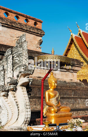 Buddha statue, Wat Chedi Luang Worawihan temple, Chiang Mai, Thailand, Southeast Asia, Asia Stock Photo