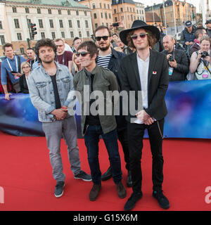 Stockholm, Sweden. 8th May. Nika Kocharov and Young Georgian Lolitaz from Georgia on the red carpet for the ESC 2016. Credit:  Stefan Crämer/Alamy Live News Stock Photo