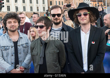 Stockholm, Sweden. 8th May. Nika Kocharov and Young Georgian Lolitaz from Georgia on the red carpet for the ESC 2016. Credit:  Stefan Crämer/Alamy Live News Stock Photo