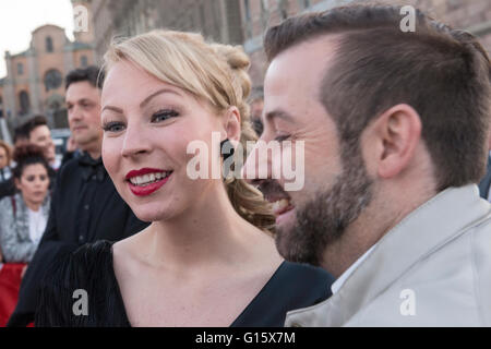 Stockholm, Sweden. 8th May. ManuElla from Slovenia on the red carpet for the ESC 2016. Credit:  Stefan Crämer/Alamy Live News Stock Photo