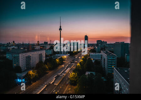 Germany. 8th May, 2016. District of Mitte overlooking the Karl-Marx-Allee, on May 8, 2016 in Germany. Photo: picture alliance/Robert Schlesinger | usage worldwide/dpa/Alamy Live News
