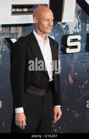London, UK. 9 May 2016. Actor Tomas Lemarquis (Caliban) attends the X-Men: Apocalypse - Global Fan Screening at the BFI Imax cinema in London. Credit:  Vibrant Pictures/Alamy Live News Stock Photo