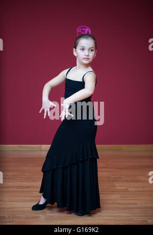 Young beautiful girl dancing Stock Photo