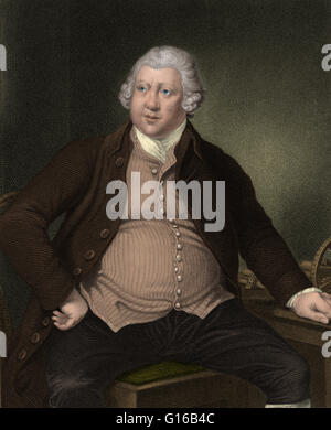 Sir Richard Arkwright (1732-1792), British industrialist. Arkwright was an inventor and textile manufacturer who played an important role in the British industrial revolution. In 1769 he patented a steam-powered machine that produced strong cotton yarn. H Stock Photo