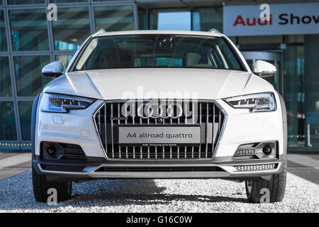 Audi A4 allroad quattro is new modern SUV car model with four wheel drive system and powerful diesel engine. Stock Photo