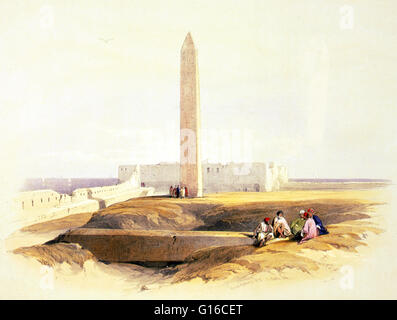 The Obelisk Cleopatra's Needle At Alexandria, Egypt, In Case With ...