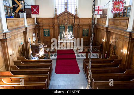 Interior of the main hall at St Andrew's church Stock Photo