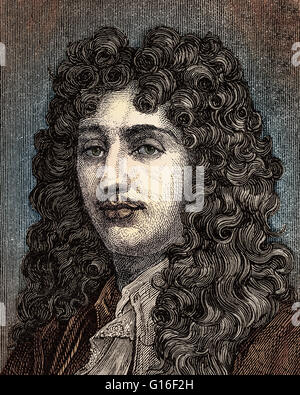 Christiaan Huygens (April 14, 1629 - July 8, 1695) was a prominent Dutch mathematician, astronomer, physicist, probabilist, horologist and scientist. Huygens is remembered especially for his wave theory of light. He investigated the use of lenses in proje Stock Photo