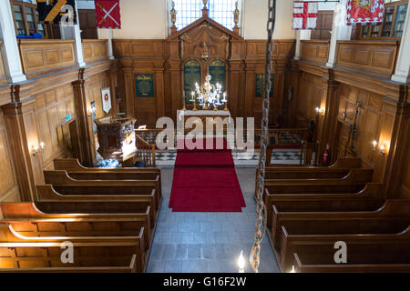 Interior of the main hall at St Andrew's church Stock Photo