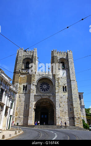Cathedral Santa Maria Maior de Lisboa (also known as Se de Lisboa). The oldest and the famous church of Lisbon, Portugal Stock Photo