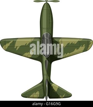 Airforce plane in green illustration Stock Vector
