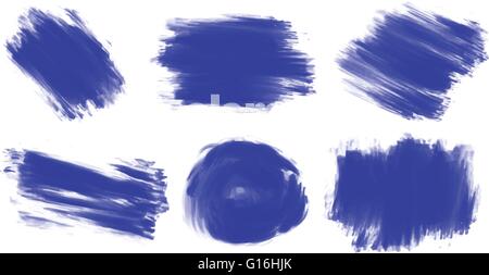 Brush strokes in different styles Stock Vector