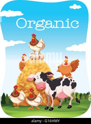 Farm animals living in the farm illustration Stock Vector Image & Art ...