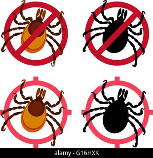 Mite vector icons set Stock Vector