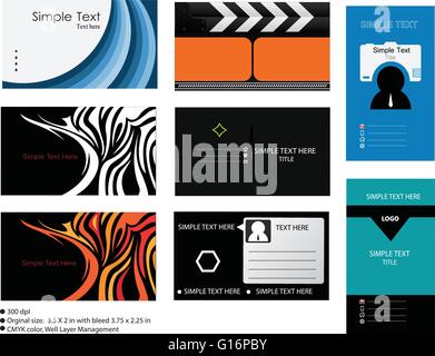 Classic and Modern Business Card Design Templates Stock Vector