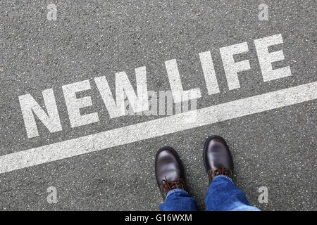 New life beginning beginnings future past goals success decision change decide Stock Photo