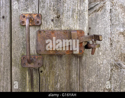 Old rusted locking Stock Photo