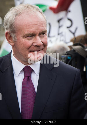 Deputy First Minister of Northern Ireland Martin McGuinness  at Tony Benn's funeral Stock Photo