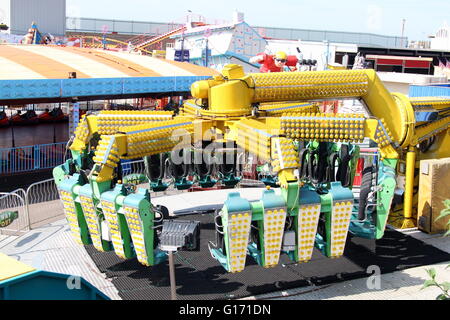 octopus ride at Adventure Island, Southend on Sea, Essex. Stock Photo