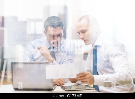 two businessmen having discussion in office Stock Photo